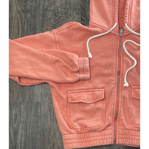 Aerie Women’s Zip Up Cropped Hoodie Sweatshirt Size XS Athleisure Outdoor Beach - Picture 2 of 11